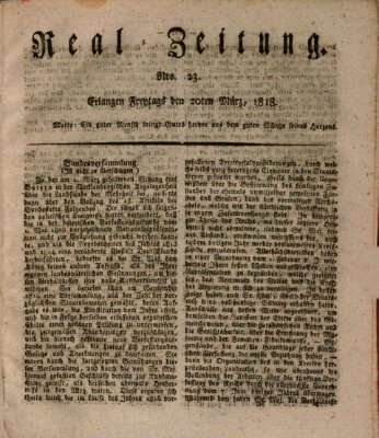 Erlanger Real-Zeitung Freitag 20. März 1818