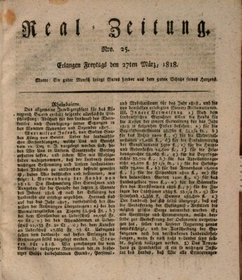 Erlanger Real-Zeitung Freitag 27. März 1818