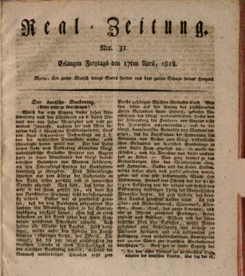 Erlanger Real-Zeitung Freitag 17. April 1818