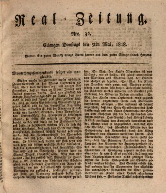 Erlanger Real-Zeitung Dienstag 5. Mai 1818