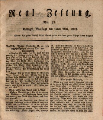 Erlanger Real-Zeitung Dienstag 12. Mai 1818