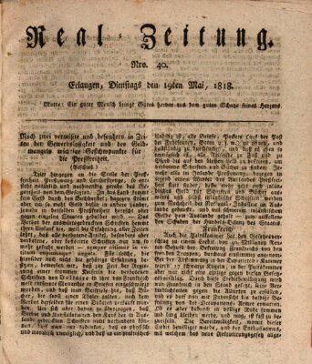 Erlanger Real-Zeitung Dienstag 19. Mai 1818