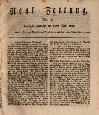 Erlanger Real-Zeitung Freitag 22. Mai 1818