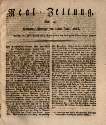 Erlanger Real-Zeitung Freitag 19. Juni 1818