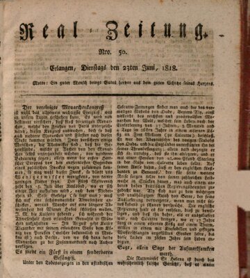 Erlanger Real-Zeitung Dienstag 23. Juni 1818