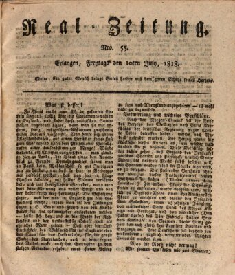 Erlanger Real-Zeitung Freitag 10. Juli 1818