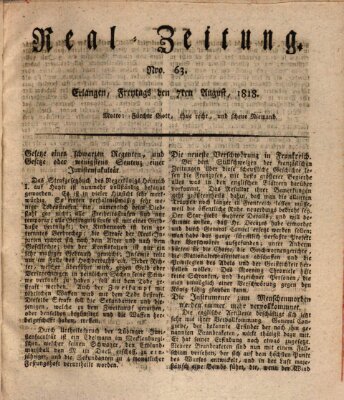 Erlanger Real-Zeitung Freitag 7. August 1818