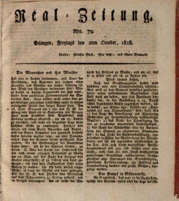 Erlanger Real-Zeitung Freitag 2. Oktober 1818