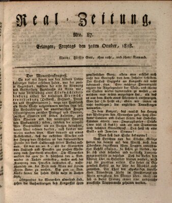 Erlanger Real-Zeitung Freitag 30. Oktober 1818