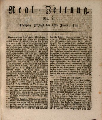 Erlanger Real-Zeitung Freitag 15. Januar 1819