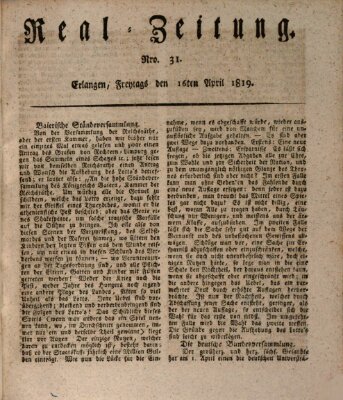 Erlanger Real-Zeitung Freitag 16. April 1819