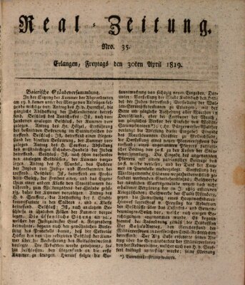 Erlanger Real-Zeitung Freitag 30. April 1819