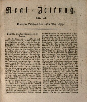 Erlanger Real-Zeitung Dienstag 25. Mai 1819