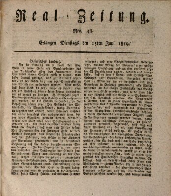 Erlanger Real-Zeitung Dienstag 15. Juni 1819