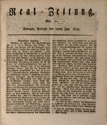Erlanger Real-Zeitung Freitag 25. Juni 1819