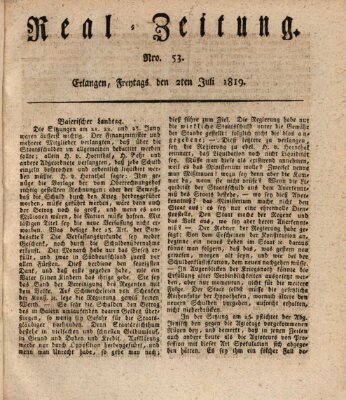 Erlanger Real-Zeitung Freitag 2. Juli 1819