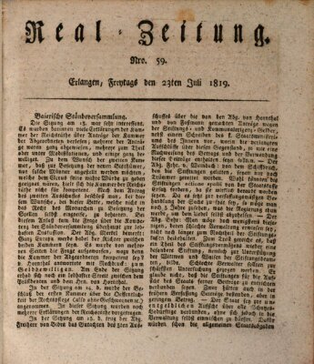 Erlanger Real-Zeitung Freitag 23. Juli 1819