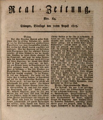 Erlanger Real-Zeitung Dienstag 10. August 1819