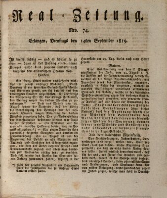 Erlanger Real-Zeitung Dienstag 14. September 1819