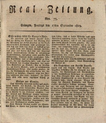 Erlanger Real-Zeitung Freitag 17. September 1819