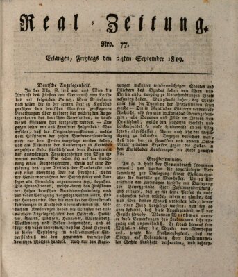 Erlanger Real-Zeitung Freitag 24. September 1819