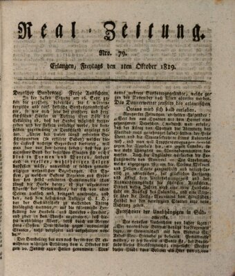 Erlanger Real-Zeitung Freitag 1. Oktober 1819