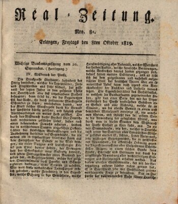 Erlanger Real-Zeitung Freitag 8. Oktober 1819