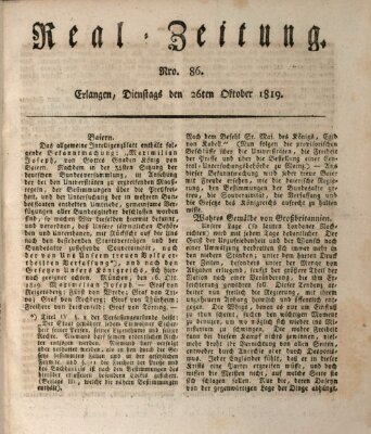 Erlanger Real-Zeitung Dienstag 26. Oktober 1819