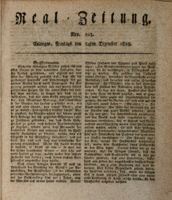 Erlanger Real-Zeitung Freitag 24. Dezember 1819