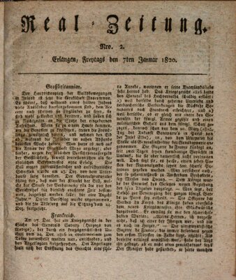 Erlanger Real-Zeitung Freitag 7. Januar 1820