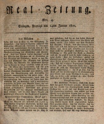 Erlanger Real-Zeitung Freitag 14. Januar 1820