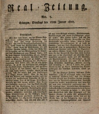 Erlanger Real-Zeitung Dienstag 18. Januar 1820