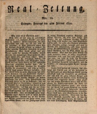 Erlanger Real-Zeitung Freitag 4. Februar 1820