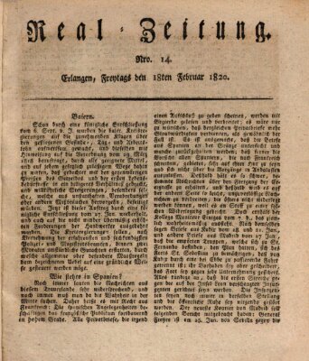 Erlanger Real-Zeitung Freitag 18. Februar 1820