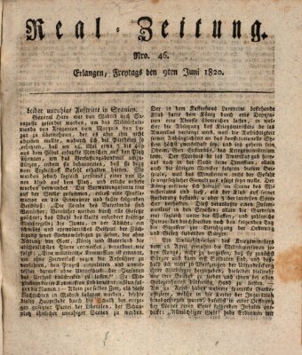 Erlanger Real-Zeitung Freitag 9. Juni 1820