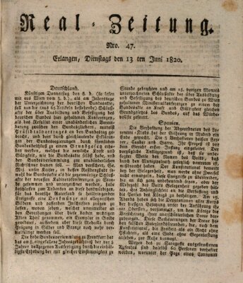 Erlanger Real-Zeitung Dienstag 13. Juni 1820