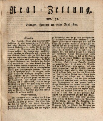 Erlanger Real-Zeitung Freitag 30. Juni 1820