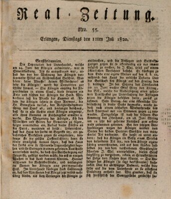 Erlanger Real-Zeitung Dienstag 11. Juli 1820