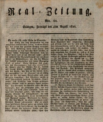 Erlanger Real-Zeitung Freitag 4. August 1820