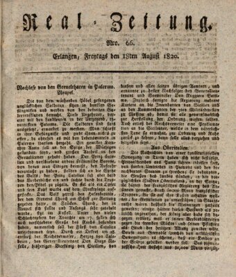 Erlanger Real-Zeitung Freitag 18. August 1820