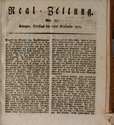 Erlanger Real-Zeitung Dienstag 12. September 1820