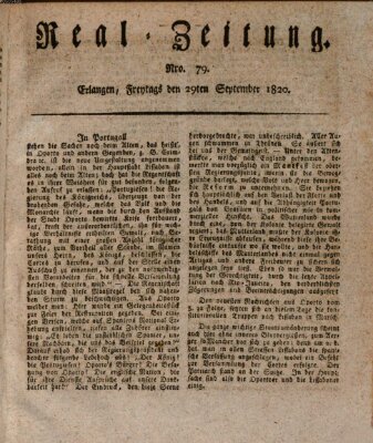 Erlanger Real-Zeitung Freitag 29. September 1820