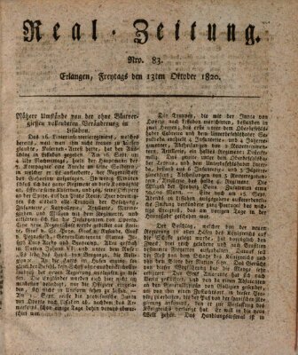 Erlanger Real-Zeitung Freitag 13. Oktober 1820