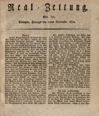 Erlanger Real-Zeitung Freitag 10. November 1820