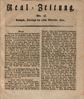 Erlanger Real-Zeitung Dienstag 28. November 1820