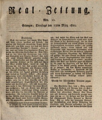 Erlanger Real-Zeitung Dienstag 13. März 1821