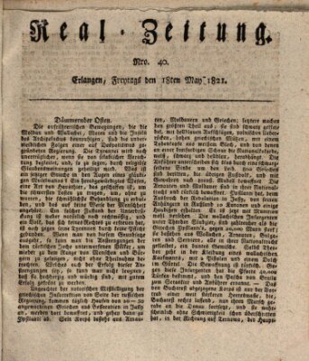 Erlanger Real-Zeitung Freitag 18. Mai 1821