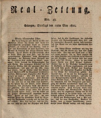 Erlanger Real-Zeitung Dienstag 29. Mai 1821