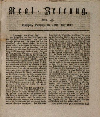 Erlanger Real-Zeitung Dienstag 19. Juni 1821