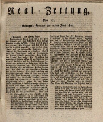 Erlanger Real-Zeitung Freitag 22. Juni 1821